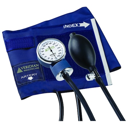Veridian Healthcare Heritage Latex-Free Aneroid Sphygmomanometer, Adult 02-1081